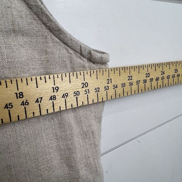 Garnet Hill 100% Linen Surplice-Back Jumpsuit Cross Back‎ Natural Plus Women 16 - Picture 11 of 16